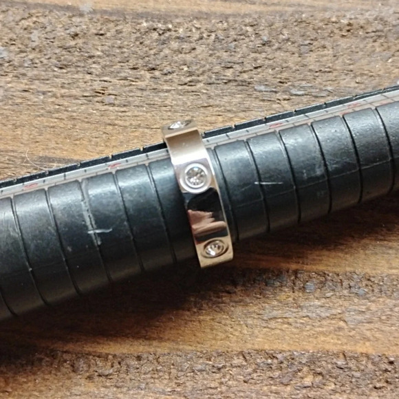 New silver‎ tone ring size 7 - Picture 2 of 2